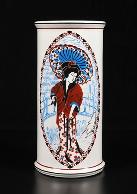 Lot 334 - Paraplubak met Japanse vrouw, Société Céramique