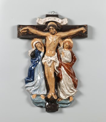 Lot 141 - Charles VOS (1888-1954) - Kruisiging met Maria en Johannes
