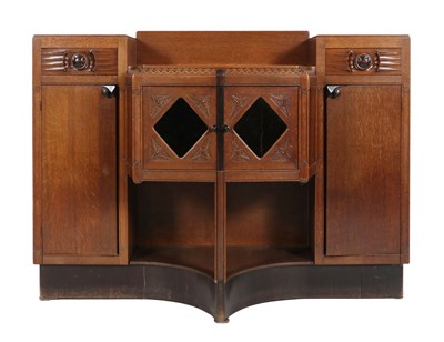Lot 166f - Eikenhouten Art Deco dressoir