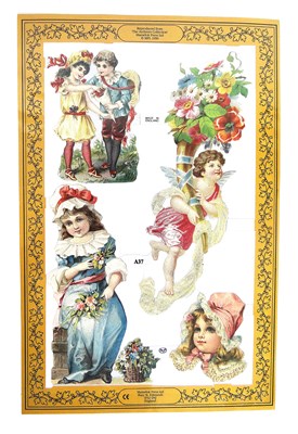 Lot 221 - Poëzieplaatjes - 137 bladen met originele Poëzieplaatjes
