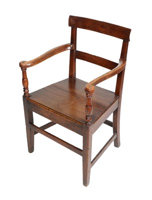 Lot 171 - Antieke Engelse Eikenhouten Armstoel 18e eeuw