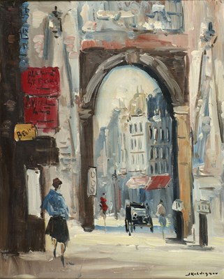 Lot 187 - Jan KELDERMAN (1914-1990)- Paris, Rue Saint Denis