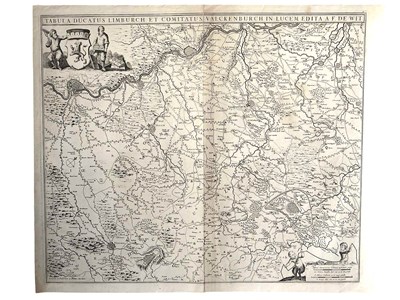 Lot 180 - Cartografie - Tabula Ducatus Limburch et Comitatus Valckenburch in Lucem Edita a F. de Wit ca 1705