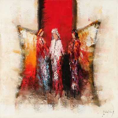 Lot 248 - Jochem de GRAAF (geb. 1954) - Abstracte figuurcompositie