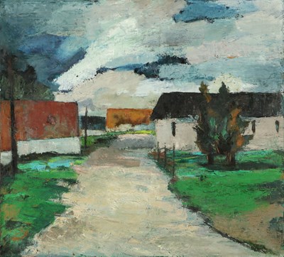 Lot 239 - Jos JASPERS (b. 1927) - Limburgs Landschap met Boerderij (1973)