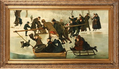 Lot 421 - Unknown Artist - A Merry-Go-Round on the Ice