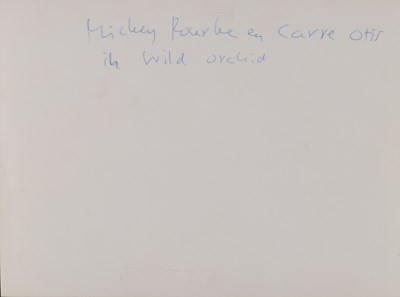 Lot 68 - Fotografie - Wild Orchid met Mickey Rourke en Carré Otis, MGM, 1990