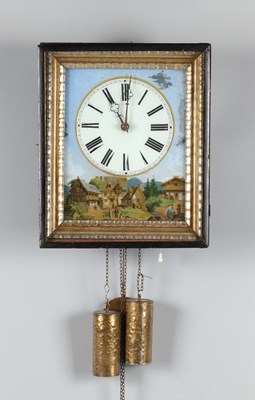 Lot 193 - Zwarte Woud wandklok (Schwarzwälder Rahmenuhr)