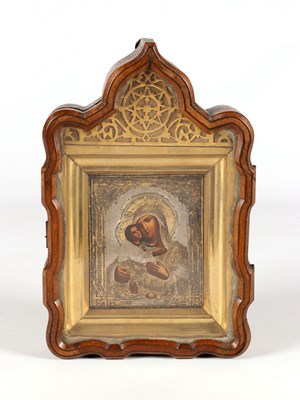 Lot 227 - Russisch reisicoon met Madonna en Kind