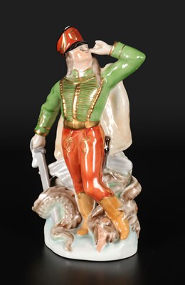 Lot 128 - Herend - Huzarensoldaat met draak