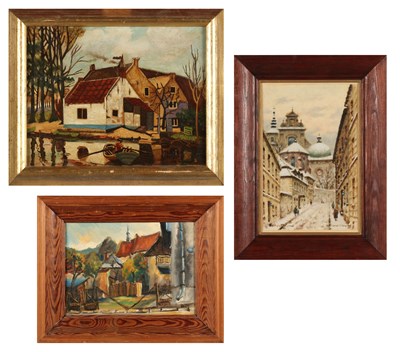 Lot 159 - Drie stads- en dorpsgezichten
