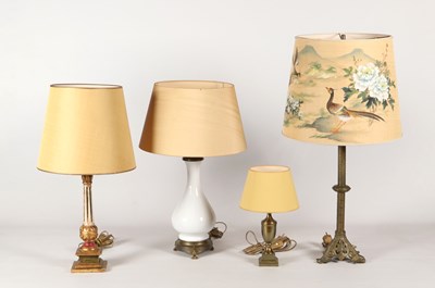 Lot 283 - Vier diverse tafellampen