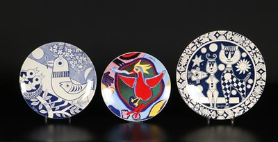 Lot 157 - Lot met 3 wandborden, Corstjens en Corneille