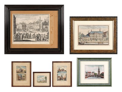 Lot 399 - Lot met 6 diverse kopergravures