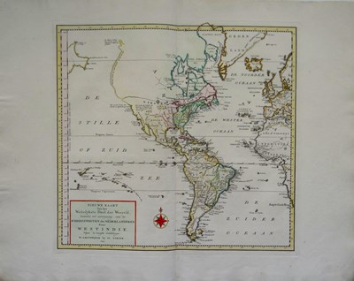 Lot 123 - Cartografie - Isaak Tirion (1705-1765)- West-Indië 1754