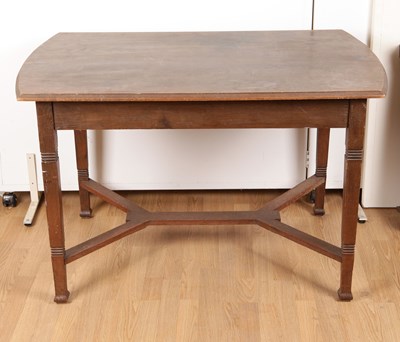 Lot 101 - Oudhollandse rechthoekige eikenhouten keukentafel