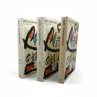 Lot 80 - Miró – Miró Engravings, Volumes I–III (Complete Set met originele houtsneden).