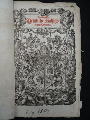 Lot 289 - Johann von Schwarzenberg - - Bambergische Peinliche Halßgerichts-Ordnung 1580