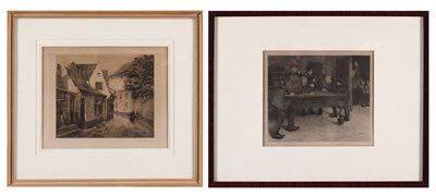 Lot 102 - Twee grafische voorstellingen in lijst.