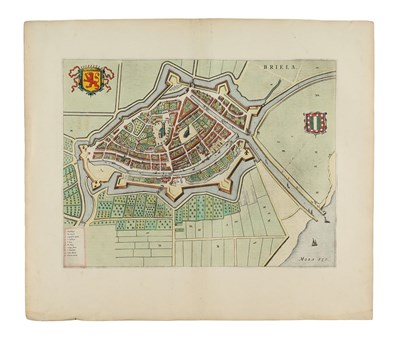 Lot 176 - Topography - Joan Blaeu – BRIELA (Den Briel) 1649