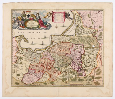 Lot 139 - Nicolaus Visscher - Magnae Prussiae Ducatus Tabula ca. 1650–1665.