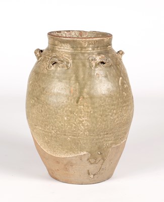Lot 500 - Chinese glazed storage jar with handles