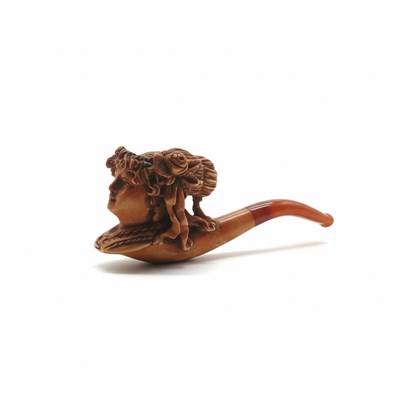Lot 7 - Meerschuimen pijp – gesneden dameskop