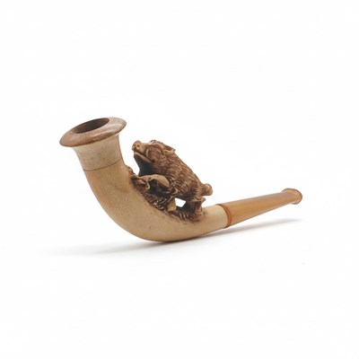Lot 20 - Meerschuim pijp met everzwijn