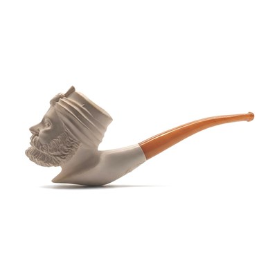 Lot 26 - Meerschuim pijp met mannenkop met tulband