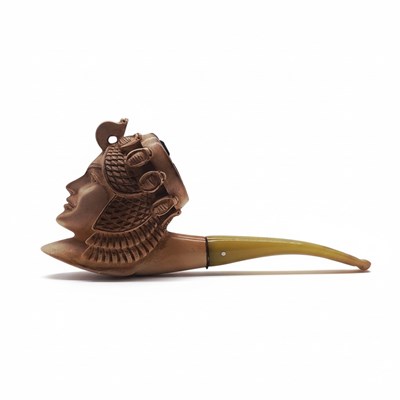 Lot 29 - Meerschuim pijp met Cleopatra-kop