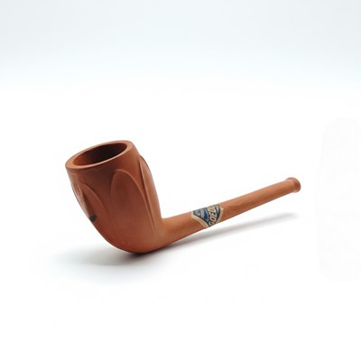 Lot 33 - Goudse kleipijp met bladdecor