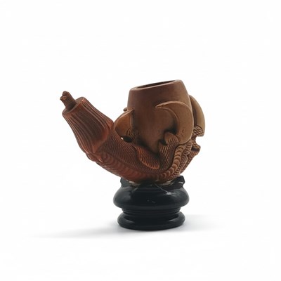 Lot 36 - Meerschuim pijp met vogelklauw