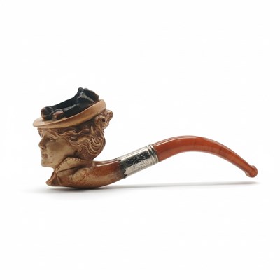 Lot 37 - Meerschuimen tabakspijp – damesportret