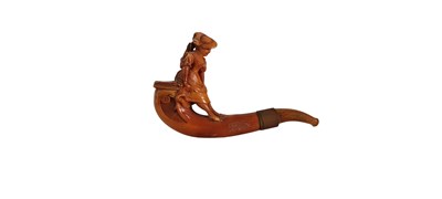 Lot 44 - Meerschuim tabakspijp voorstelling van een zittende dame
