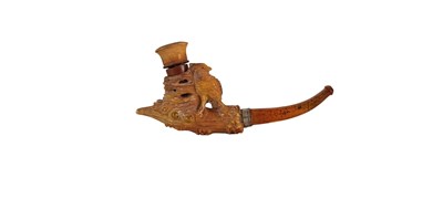 Lot 49 - Meerschuimen pijp met Kardinaalsvogel