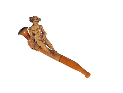 Lot 54 - Meerschuimen pijp met liggende vrouw