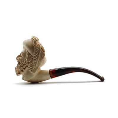 Lot 111 - Meerschuim pijp met mannenhoofd