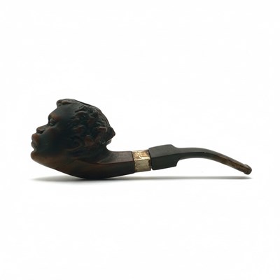 Lot 118 - Meerschuim pijp – mannenhoofd met Afrikaanse gelaatstrekken