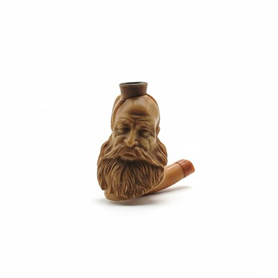 Lot 121 - Meerschuim pijp met mannenhoofd en baard