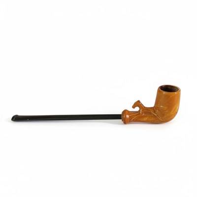 Lot 141 - Meerschaum pipe met een liggend paardje