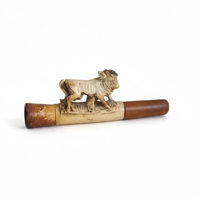 Lot 147 - Meerschuimen pijp van een stier