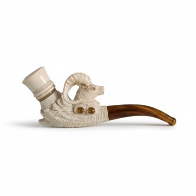 Lot 149 - Meerschuimen pijp van een ram