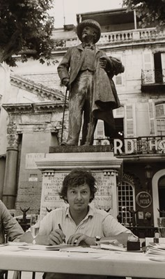 Lot 140 - Jean DIEUZAIDE (1921-2003) - Bruno Heitz, Place du Forum, Arles