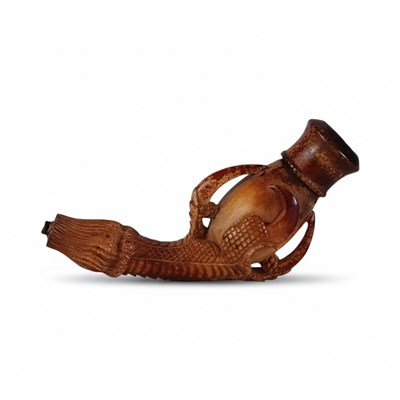Lot 162 - Meerschuimen pijp in vorm van vogelpoot