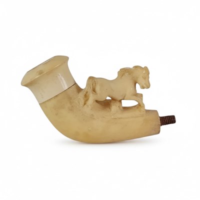 Lot 164 - Meerschuimen pijpje met paard