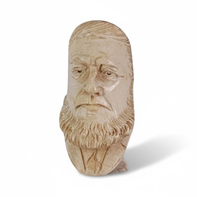 Lot 176 - Meerschuimen pijpenkop in vorm van mannenkop
