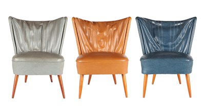 Lot 88 - Set van drie cocktailfauteuils, jaren 50
