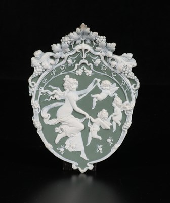 Lot 56 - Vintage Wedgwood Jasperware plaquette met putti