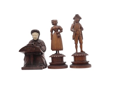 Lot 221 - Lot met 3 houten sculpturen ca 1850
