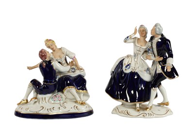 Lot 308 - Royal Dux - 2 Porseleinen beelden